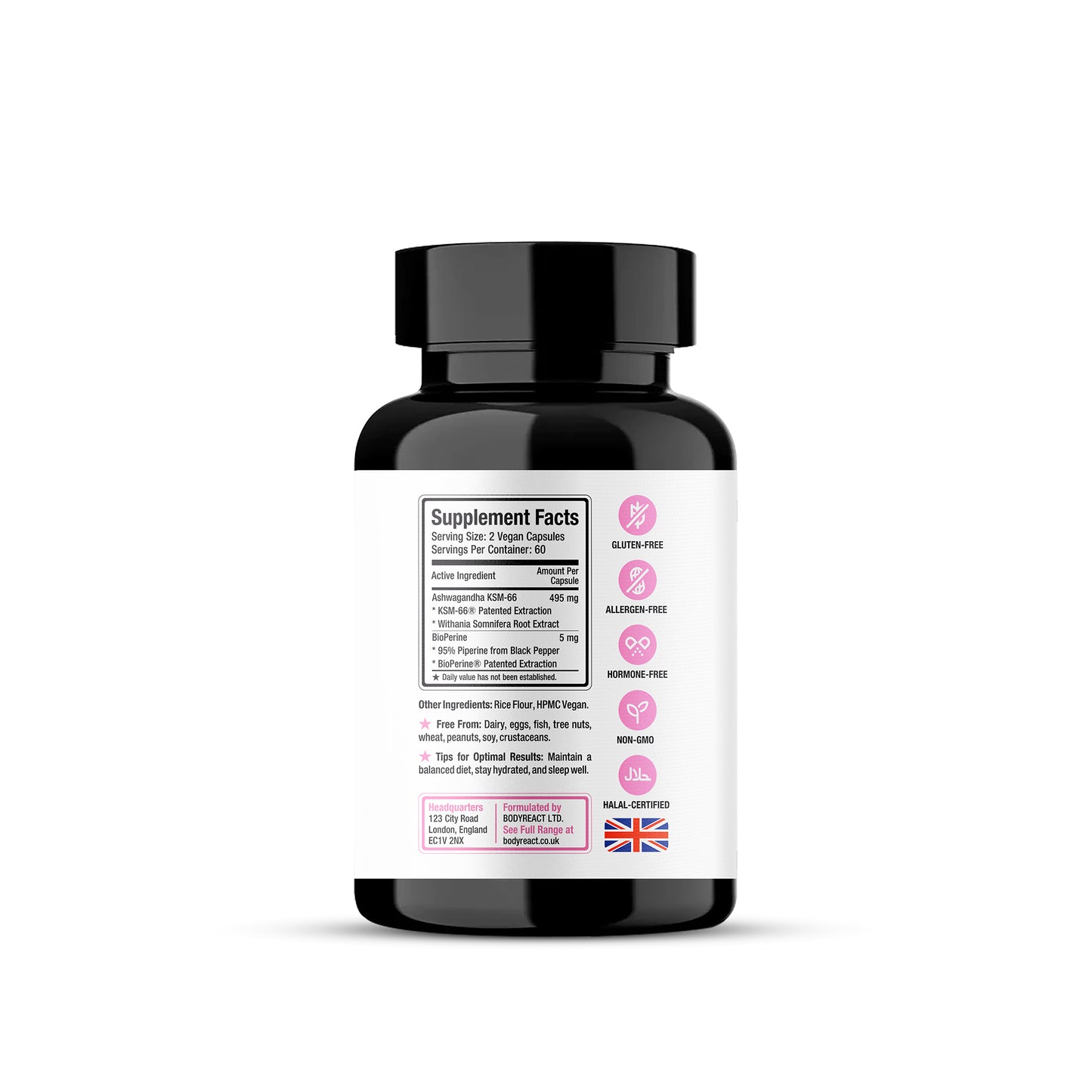 KSM-66 Ashwagandha – Advanced Stress, Mood & Hormonal Support (60 Capsules)