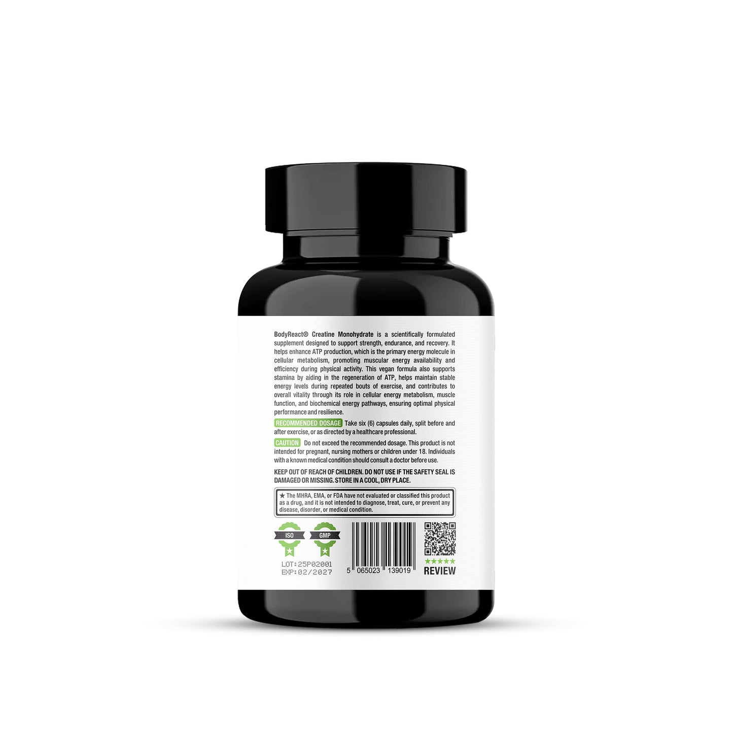 Creatine Monohydrate – Muscle Strength, ATP & Recovery Support (120 Capsules)