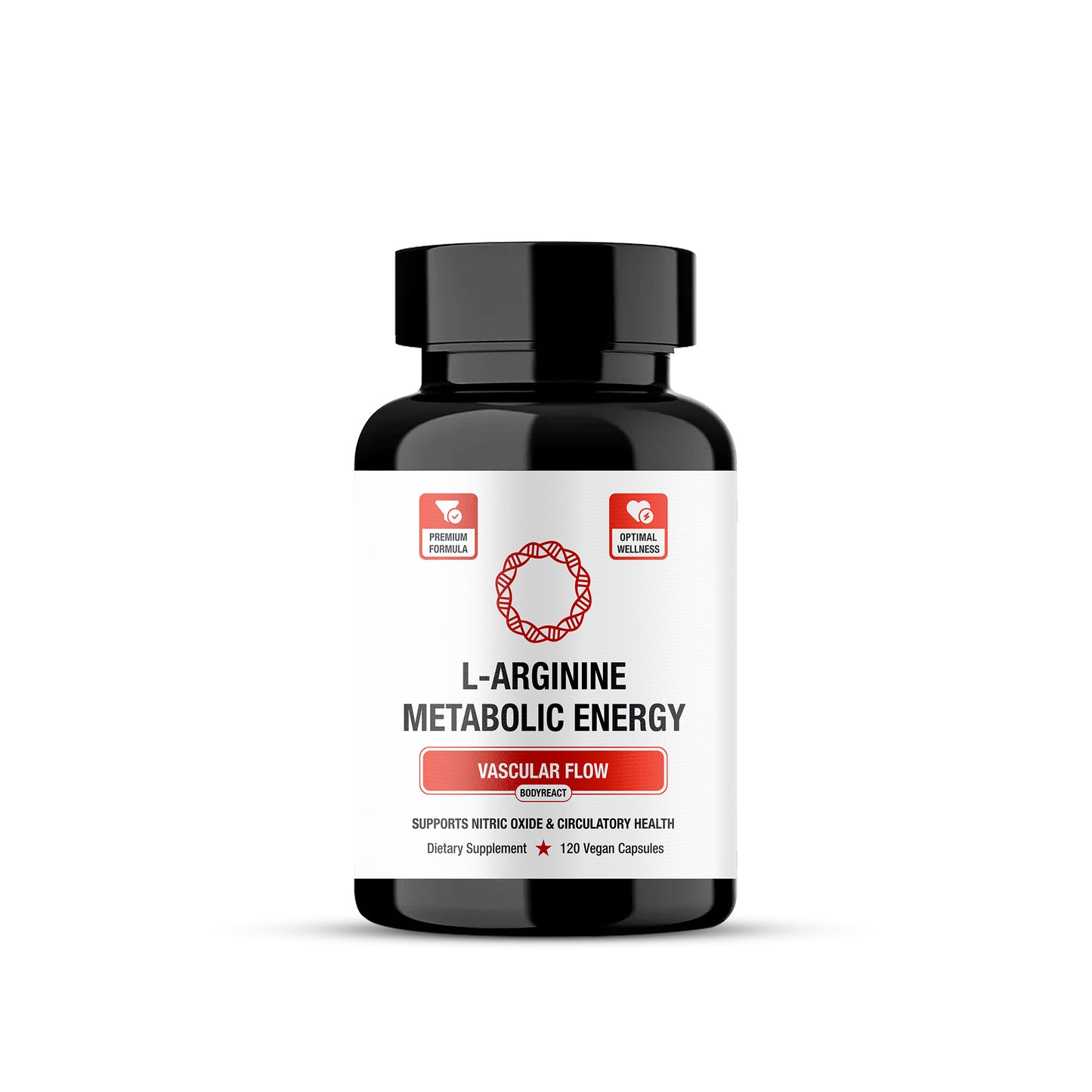 L-Arginine 1000mg – Vegan Nitric Oxide & Cardiovascular Support (120 Capsules)