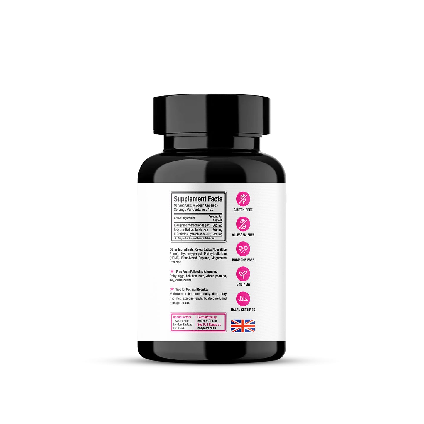 Tri-Amino – Arginine, Ornithine & Glutamine Recovery Complex (120 Capsules)