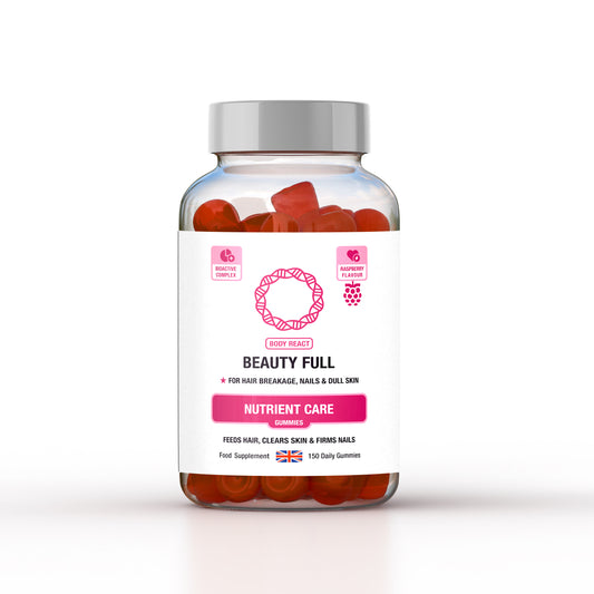 Beauty Full Gummies – Hair, Skin & Nail Complex with Biotin, B-Vitamins & Antioxidants (150 Raspberry-Flavoured Gummies)