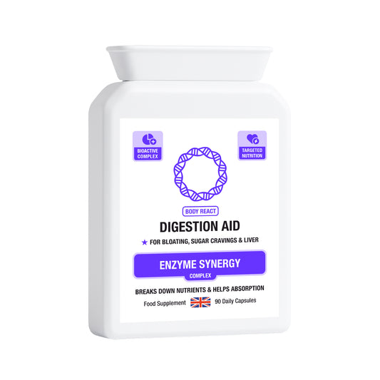 Digestion Aid Complex – Enzymes, Apple Cider Vinegar & Botanicals for Bloating, Sugar Cravings & Liver Support (90 Capsules)