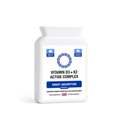Vitamin D3 + K2 Synergy – High-Potency Bone, Immunity & Calcium Uptake Support (90 Capsules)