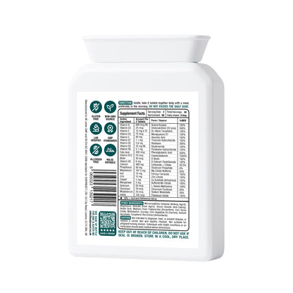 Vitamins + Minerals Complex – 26 Essential Nutrients for Immunity, Energy & Nutrient Gaps (60 Vegan Tablets)