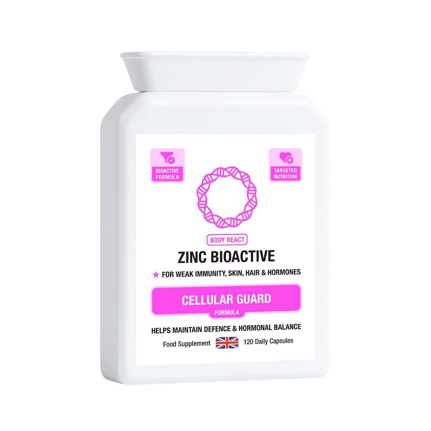 Zinc Bioactive – 15mg High-Absorption Zinc Citrate for Immunity, Hormones & Skin Vitality (120 Capsules)